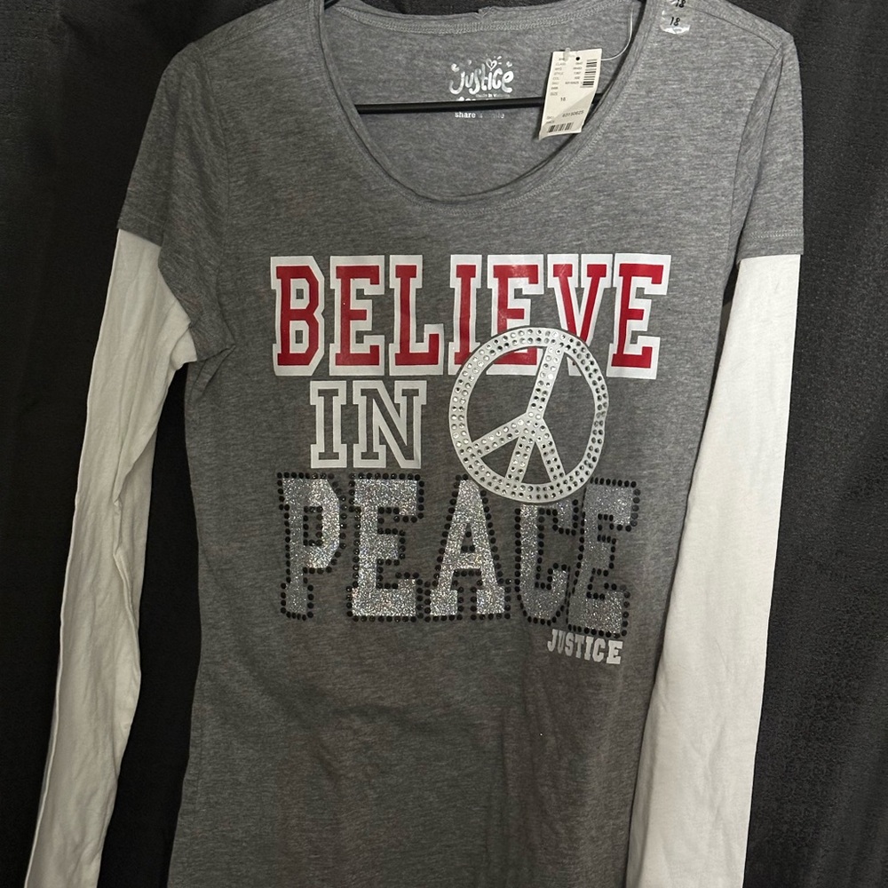 Justice Graphic Long Sleeve Tee, NWT